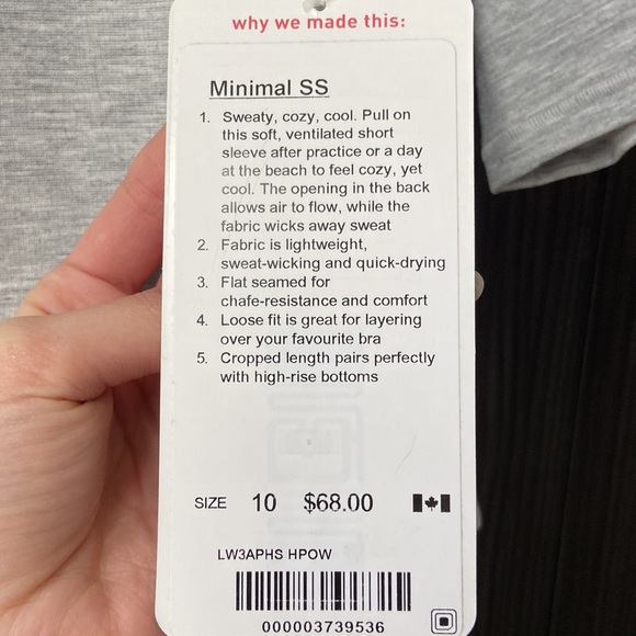 Lululemon Minimal Short Sleeve (NWT) - Picture 7 of 8